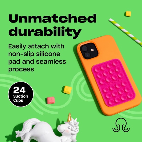 Classic - Silicone Suction Phone Case Adhesive Mount - Hands-Free, Strong Grip H - Picture 4 of 10